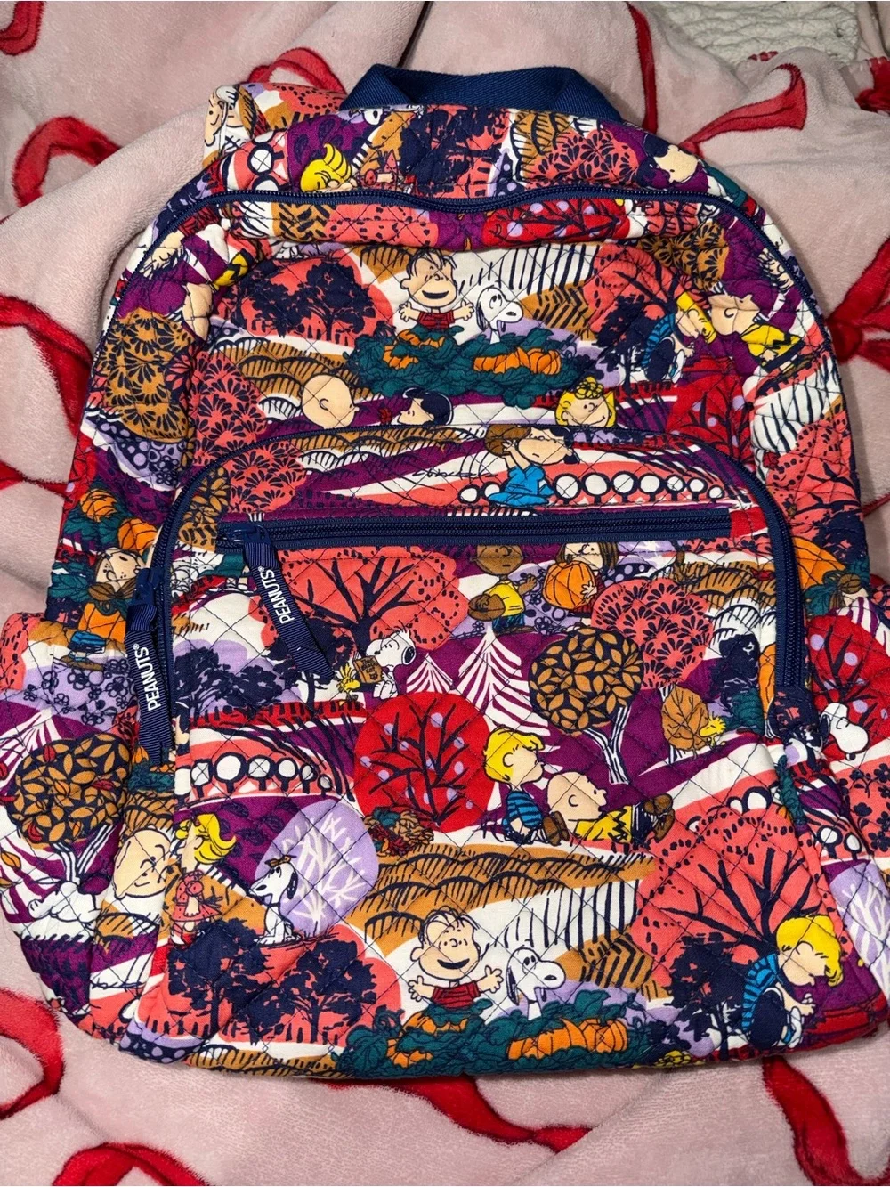 Vera Bradley Fall for Peanuts Large Backpack